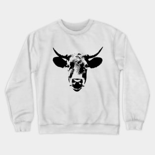 Cow Head Cattle Icon Crewneck Sweatshirt